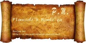 Plancsák Mimóza névjegykártya